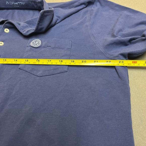 B DRADDY x SUNSET RIDGE CC Mens XL Polo Long Sleeve Soft Cotton/Spandex Blue - Picture 8 of 8